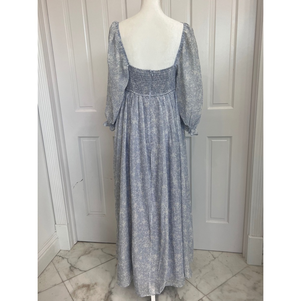Women's Storia Empire Cottagecore blue floral dress size medium - Picture 3 of 10